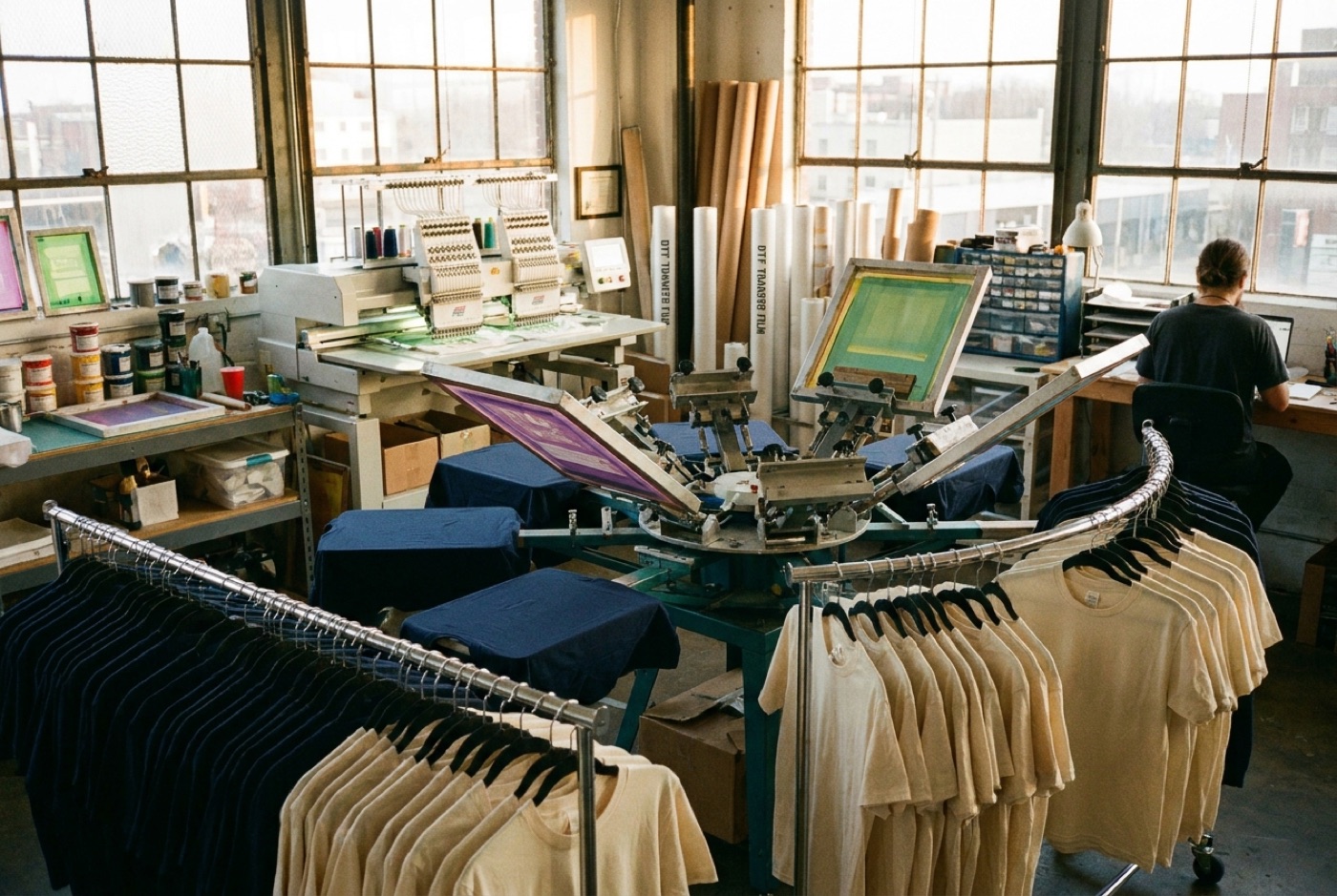 Inside the print shop